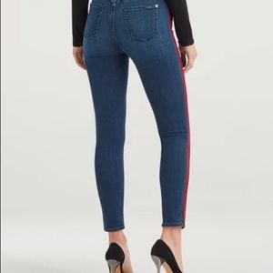 Buttery soft SUBDUED skinny jeans with red stripe